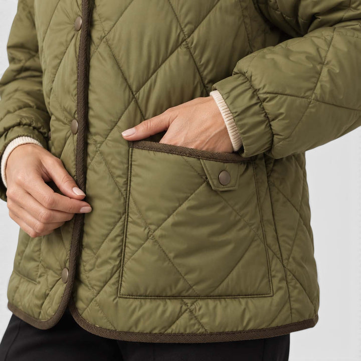 Women's Lightweight Quilted Padded Collared Jacket