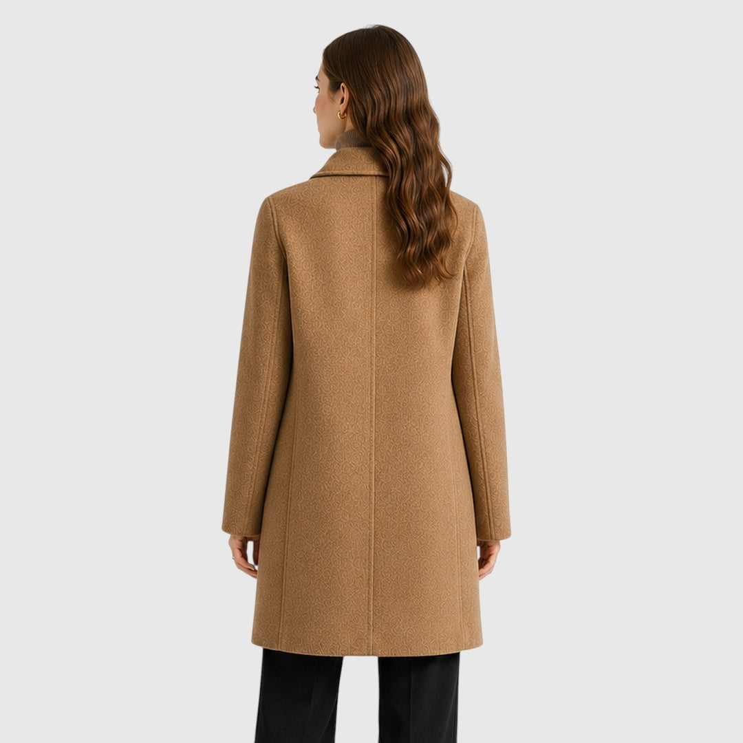 Women's Slim Fit Wool Blend Mid-Length Coat
