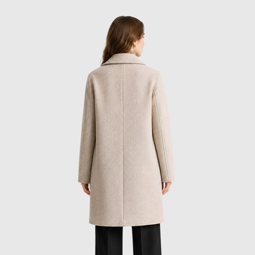 Women's Slim Fit Wool Blend Mid-Length Coat