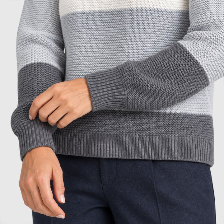 Women's Casual Soft Knit Colour Block Sweater