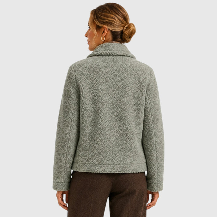 Women's Classic Textured Knit Blazer Jacket with Pockets