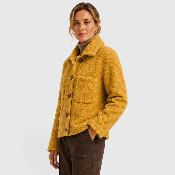 Women's Classic Textured Knit Blazer Jacket with Pockets