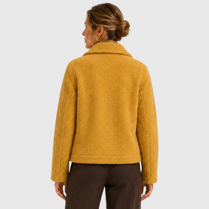 Women's Classic Textured Knit Blazer Jacket with Pockets