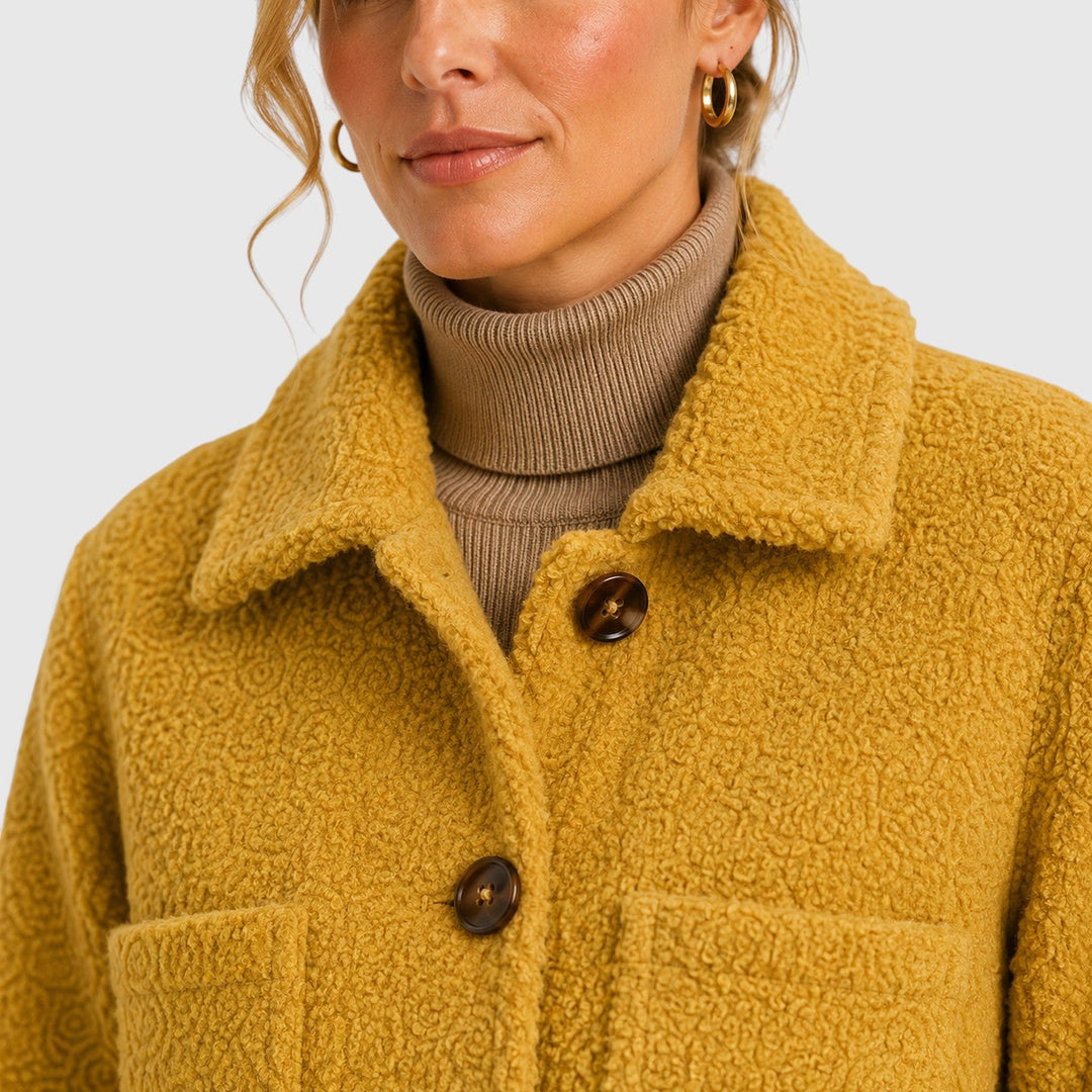 Women's Classic Textured Knit Blazer Jacket with Pockets