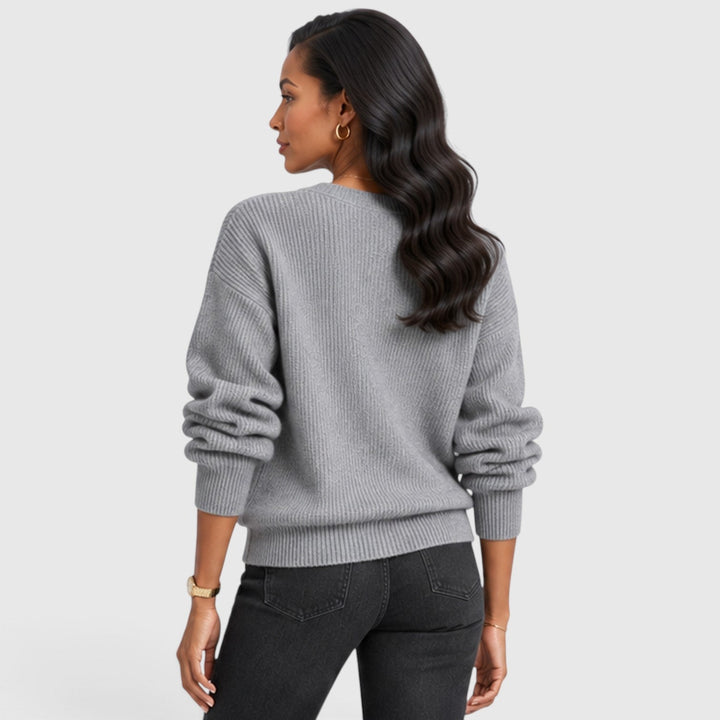 Women's Classic V-Neck Knit Jumper