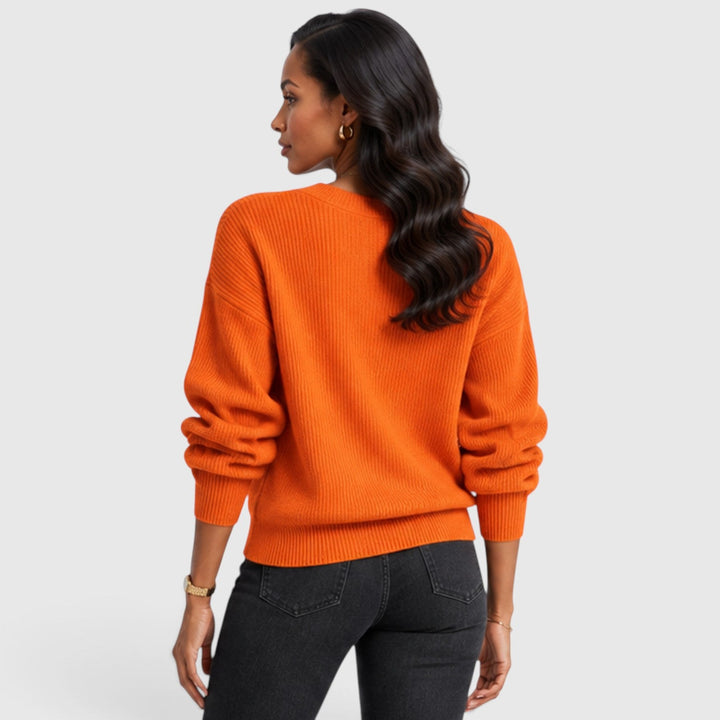 Women's Classic V-Neck Knit Jumper