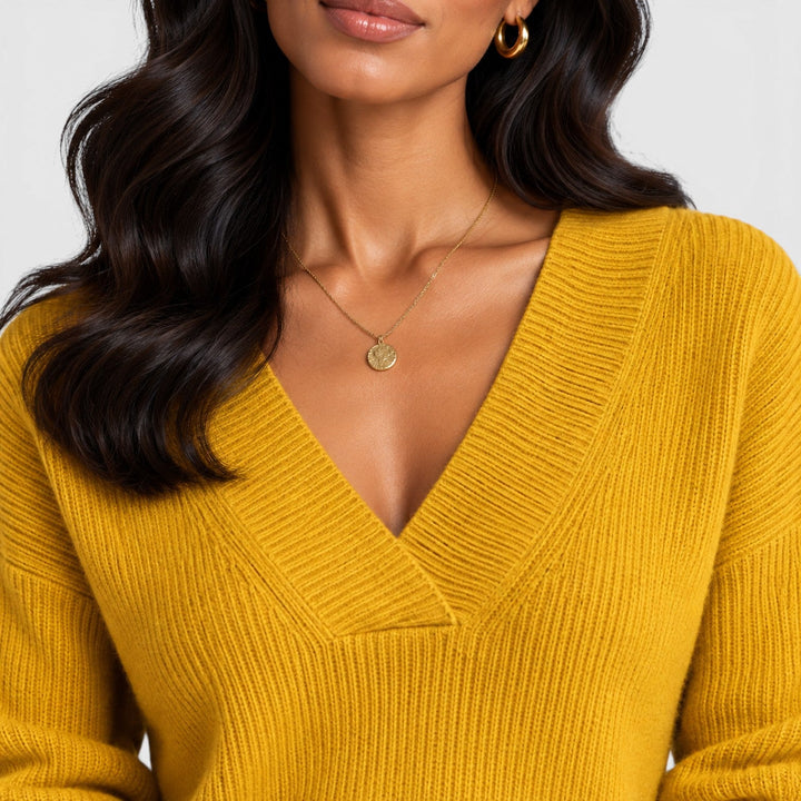Women's Classic V-Neck Knit Jumper