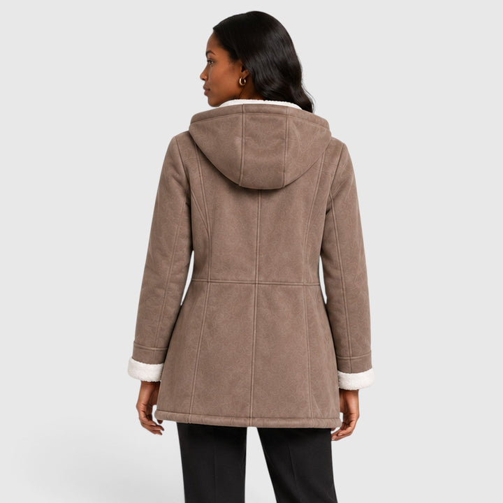 Women's Warm Sherpa Lined Toggle Hooded Winter Coat
