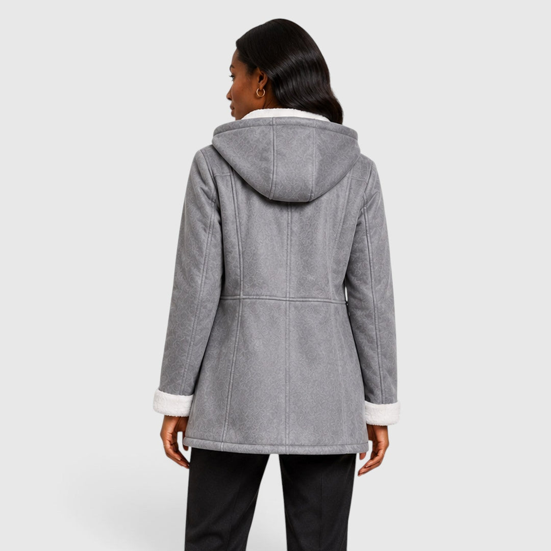 Women's Warm Sherpa Lined Toggle Hooded Winter Coat