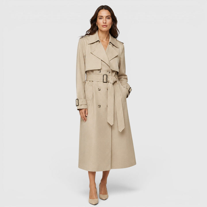 Women's Classic Belted Cotton Trench Coat