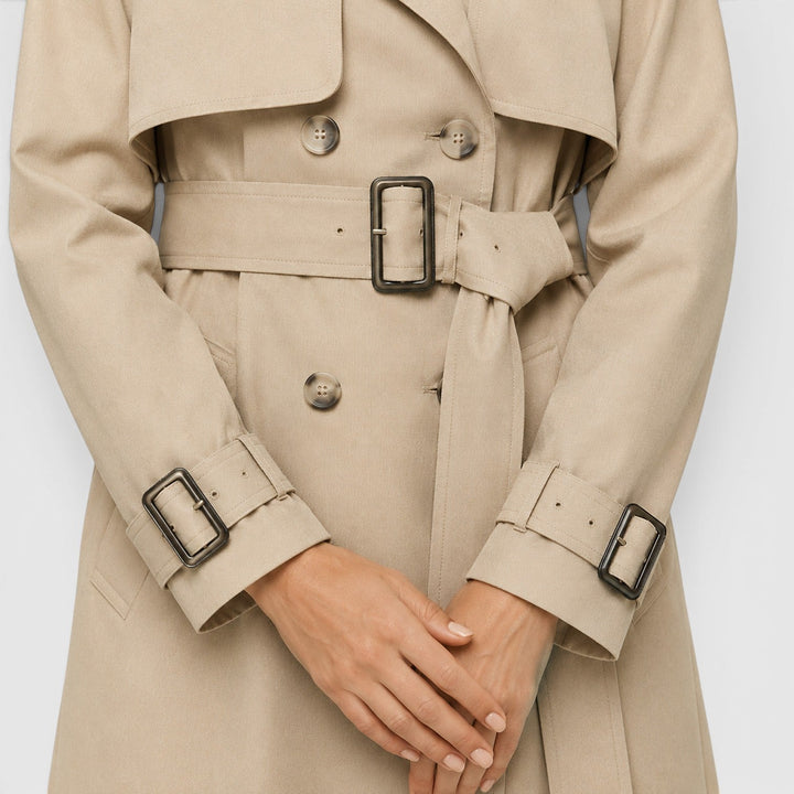 Women's Classic Belted Cotton Trench Coat