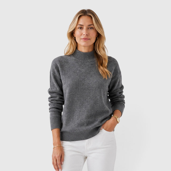 Women's Classic Soft Knit Half High Collar Jumper