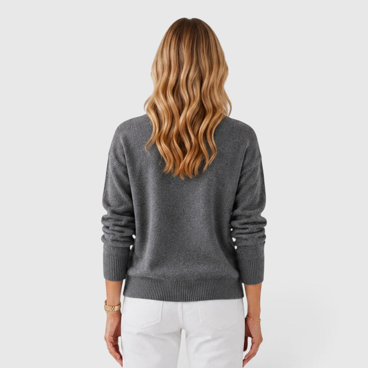 Women's Classic Soft Knit Half High Collar Jumper