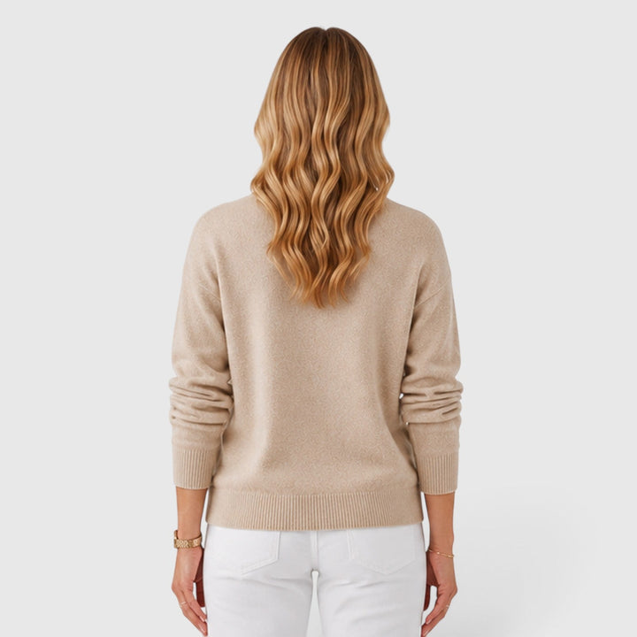 Women's Classic Soft Knit Half High Collar Jumper