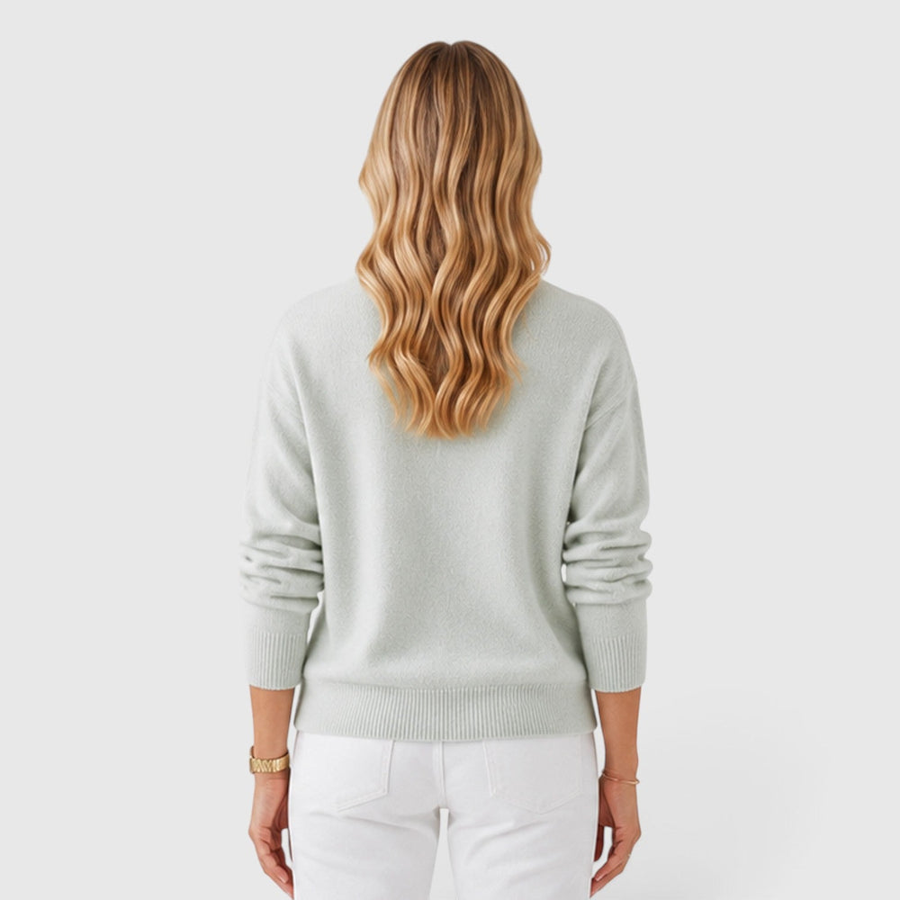 Women's Classic Soft Knit Half High Collar Jumper