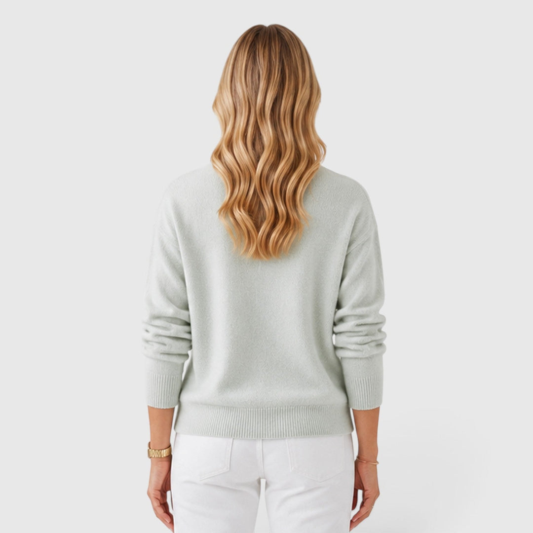 Women's Classic Soft Knit Half High Collar Jumper