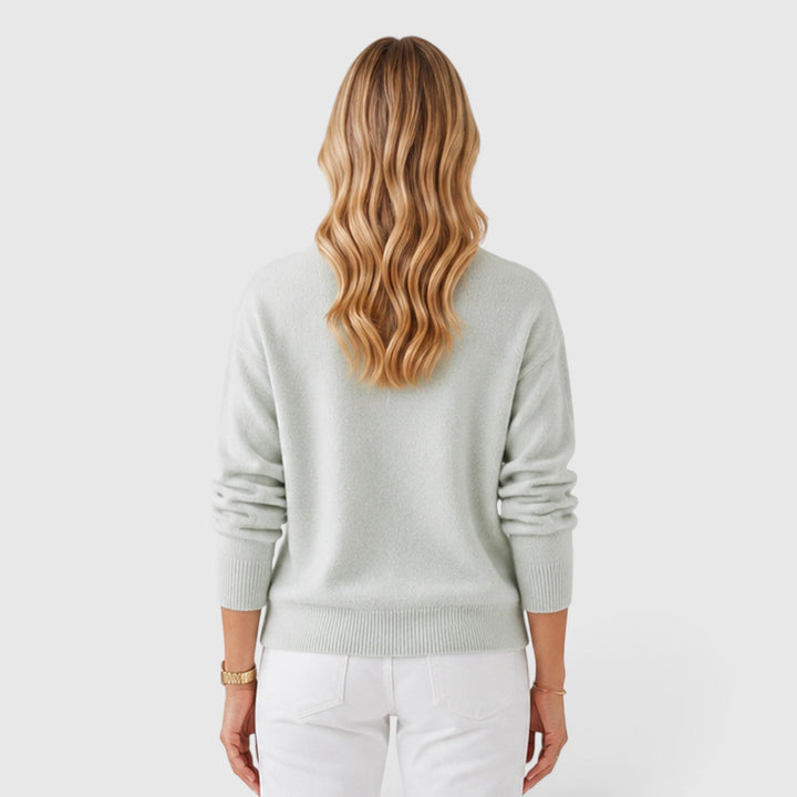Women's Classic Soft Knit Half High Collar Jumper