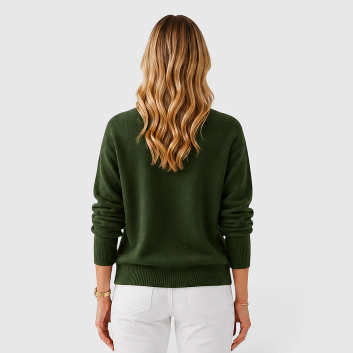 Women's Classic Soft Knit Half High Collar Jumper