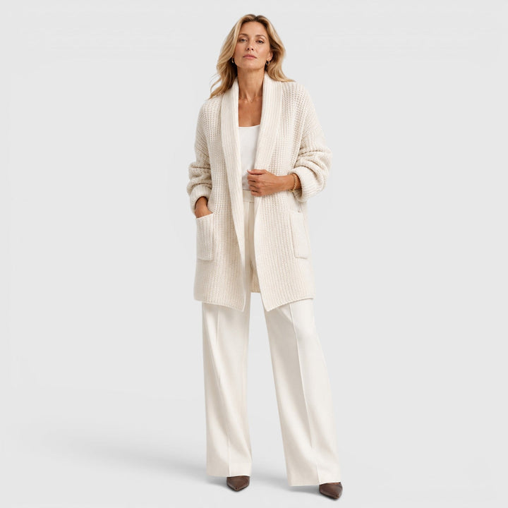 Women's Comfortable Knit Long Sleeve Open Front Cardigan