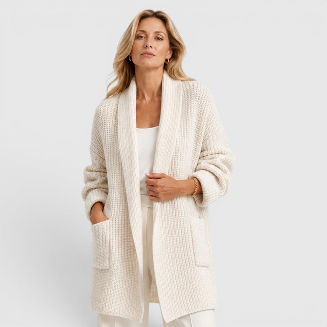 Women's Comfortable Knit Long Sleeve Open Front Cardigan