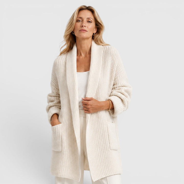 Women's Comfortable Knit Long Sleeve Open Front Cardigan