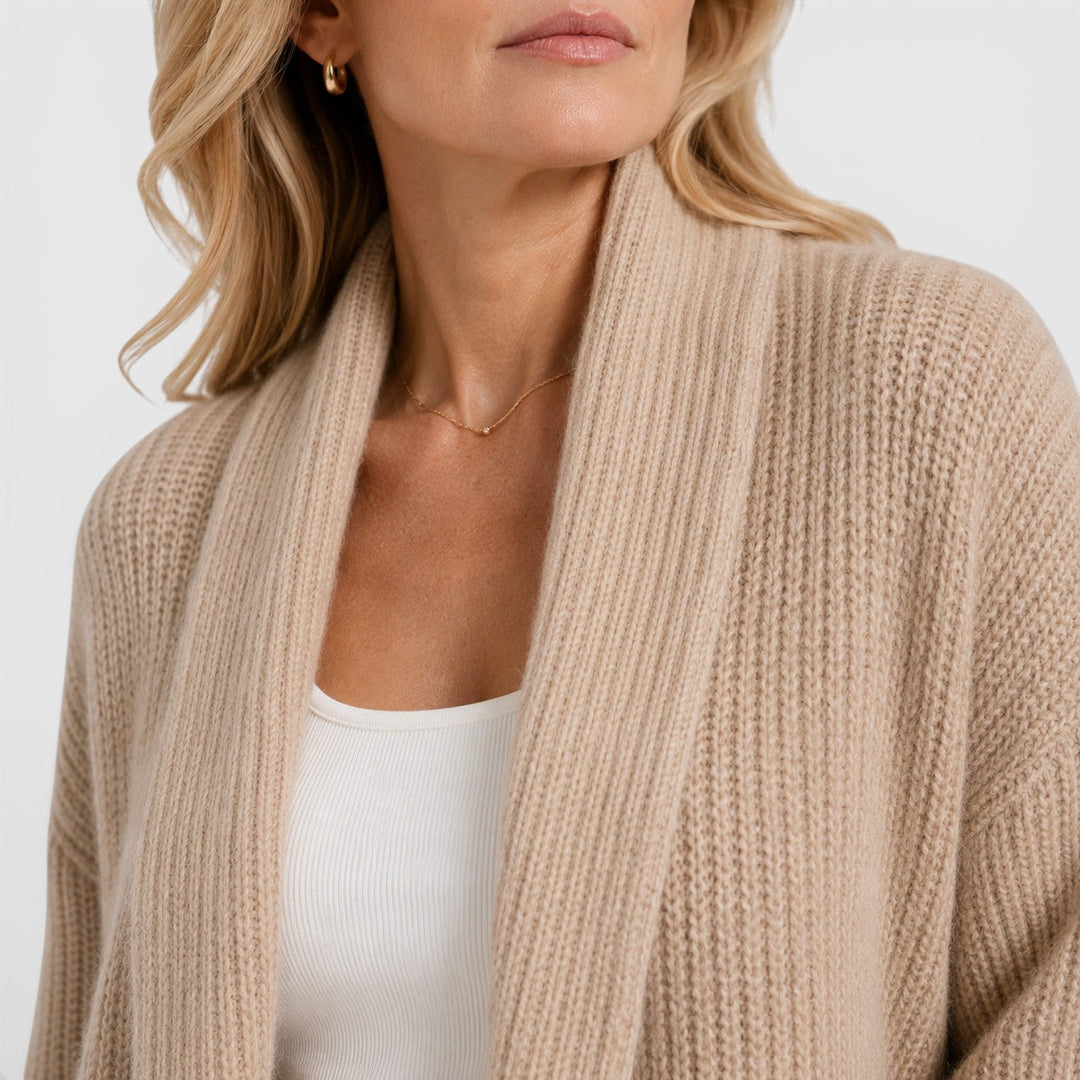 Women's Comfortable Knit Long Sleeve Open Front Cardigan