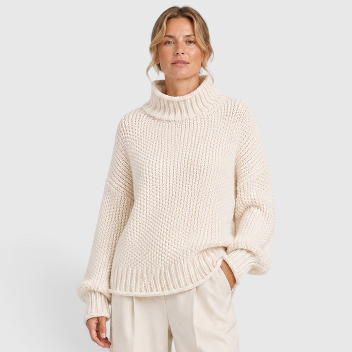 Women's Cozy Knit Roll Neck Everyday Jumper