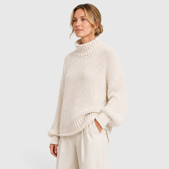 Women's Cozy Knit Roll Neck Everyday Jumper