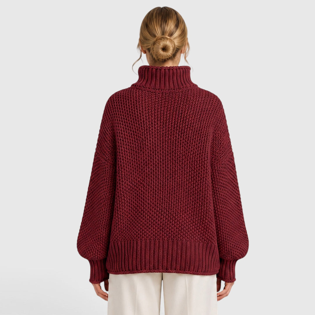 Women's Cozy Knit Roll Neck Everyday Jumper