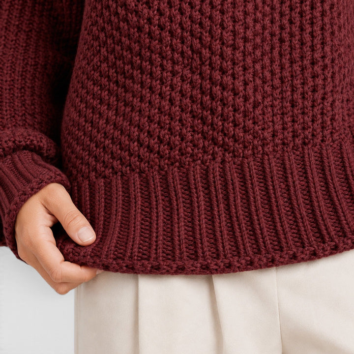 Women's Cozy Knit Roll Neck Everyday Jumper