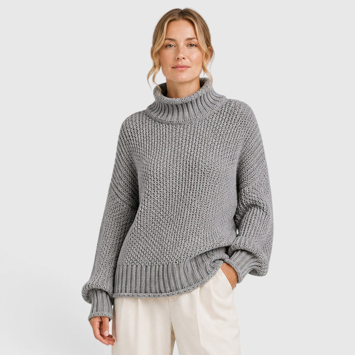 Women's Cozy Knit Roll Neck Everyday Jumper