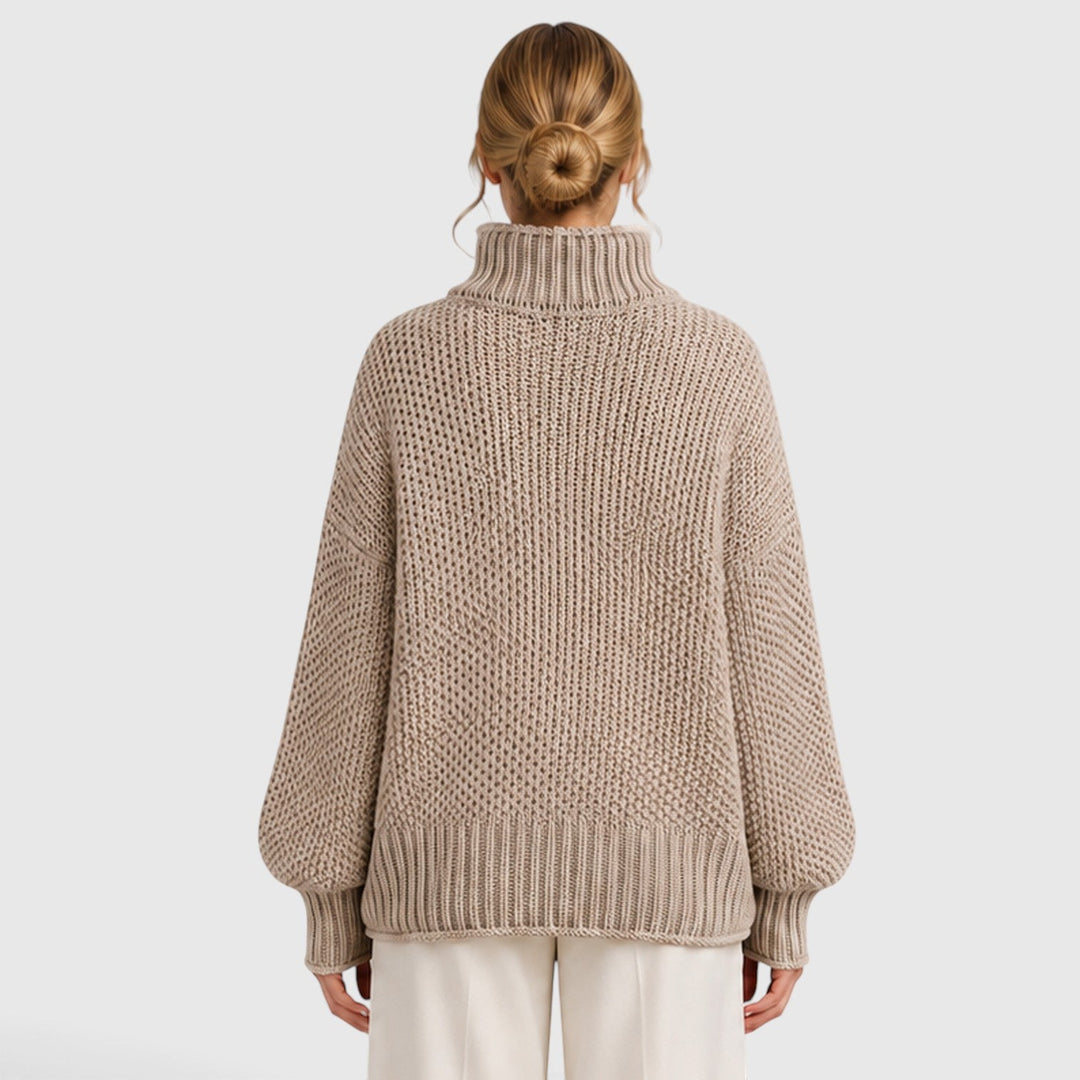 Women's Cozy Knit Roll Neck Everyday Jumper
