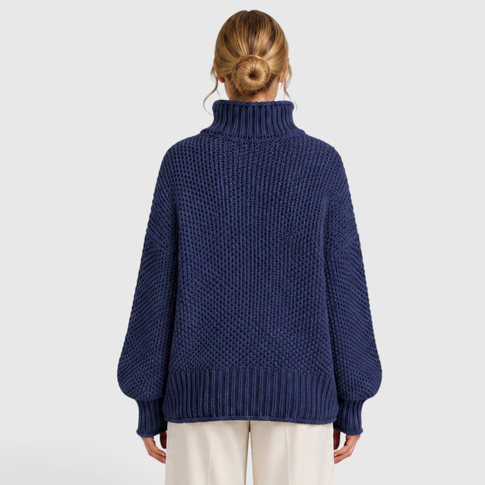 Women's Cozy Knit Roll Neck Everyday Jumper