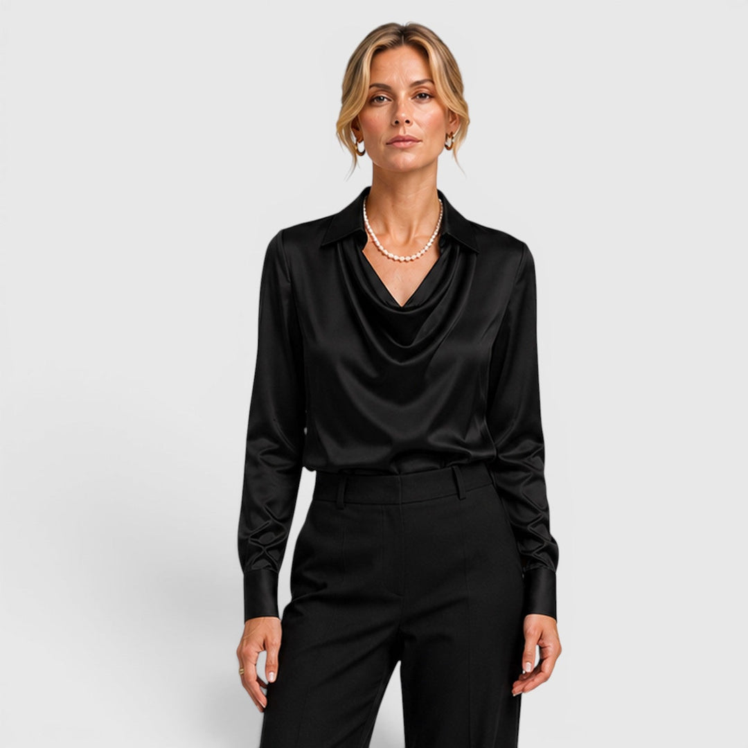 Women's Elegant Lightweight Satin Blouse
