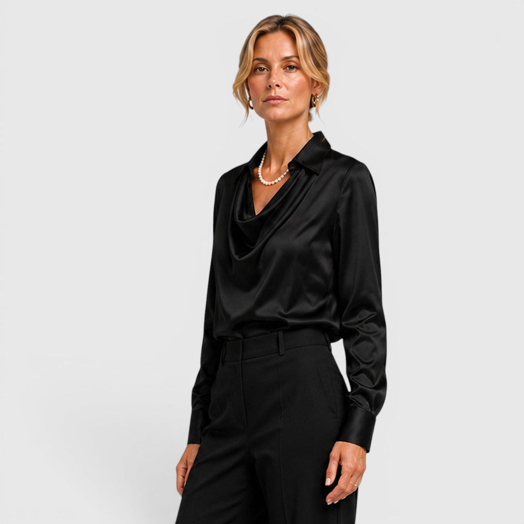 Women's Elegant Lightweight Satin Blouse