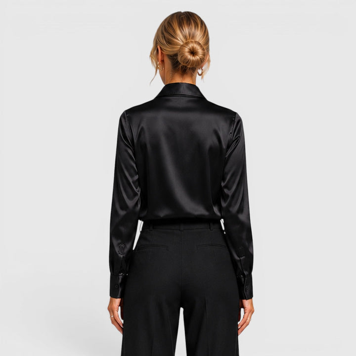 Women's Elegant Lightweight Satin Blouse