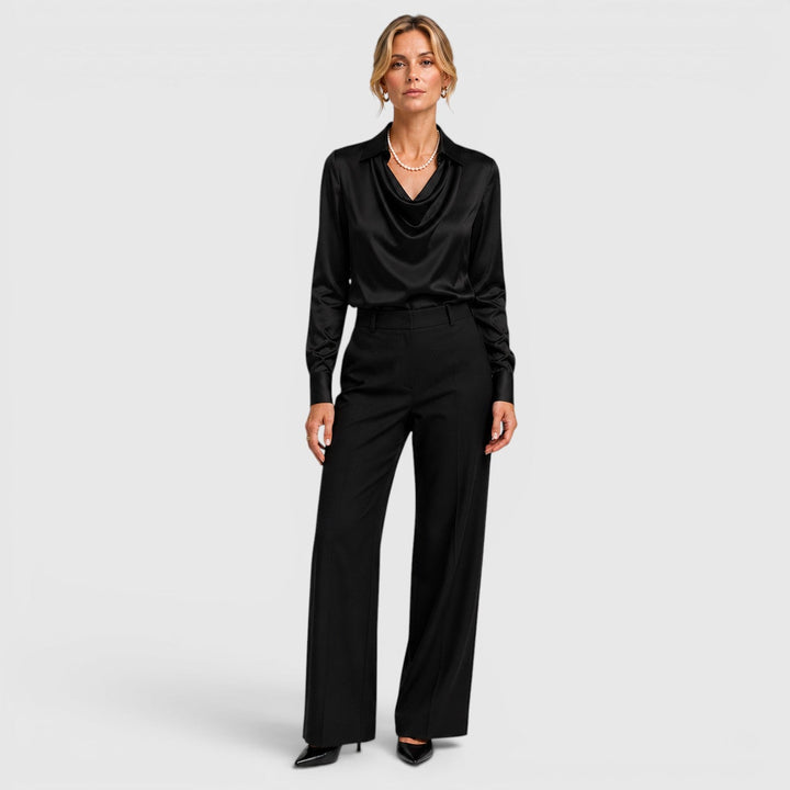 Women's Elegant Lightweight Satin Blouse