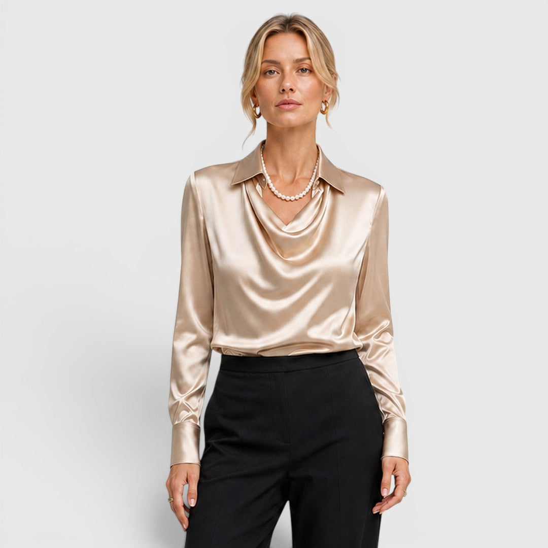 Women's Elegant Lightweight Satin Blouse