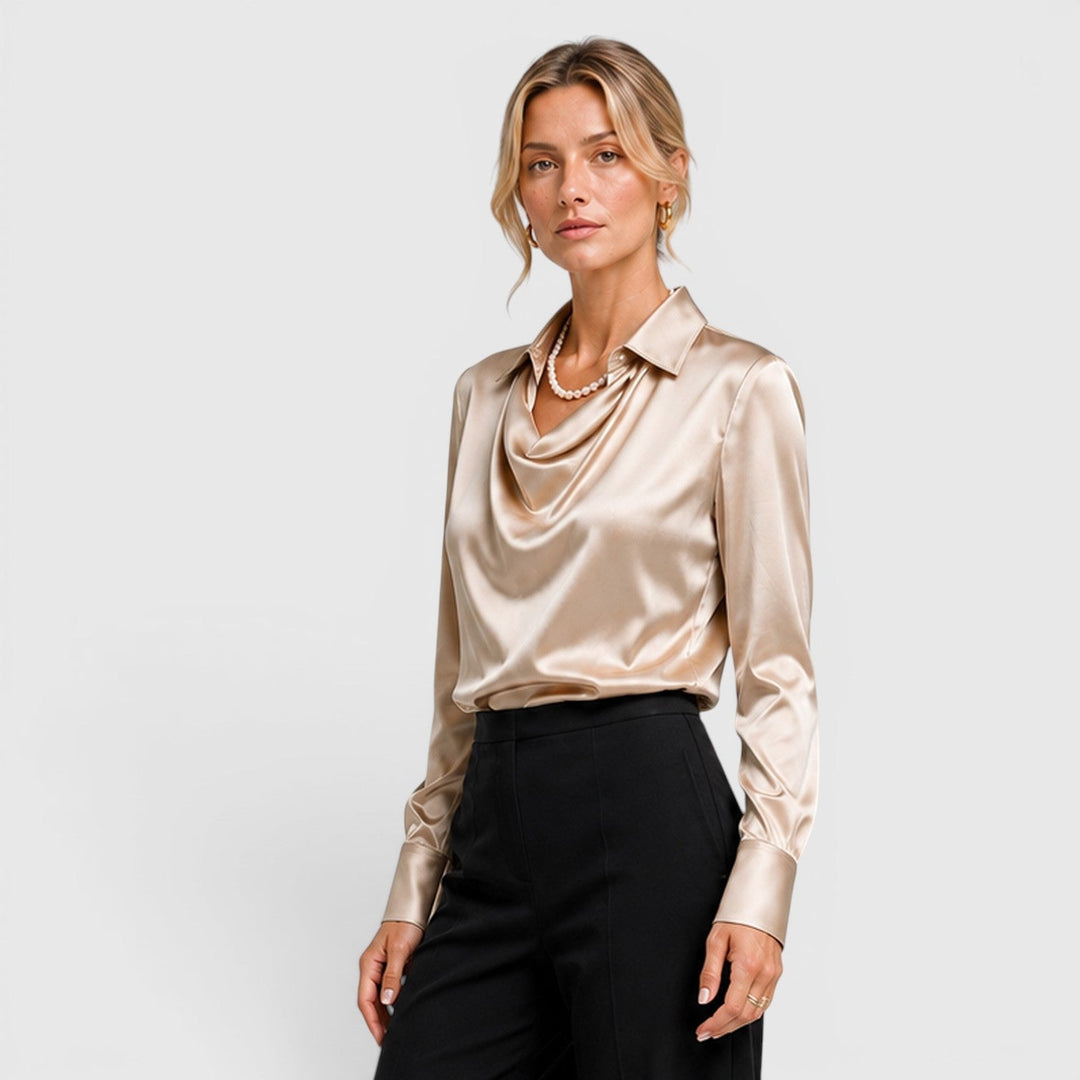 Women's Elegant Lightweight Satin Blouse