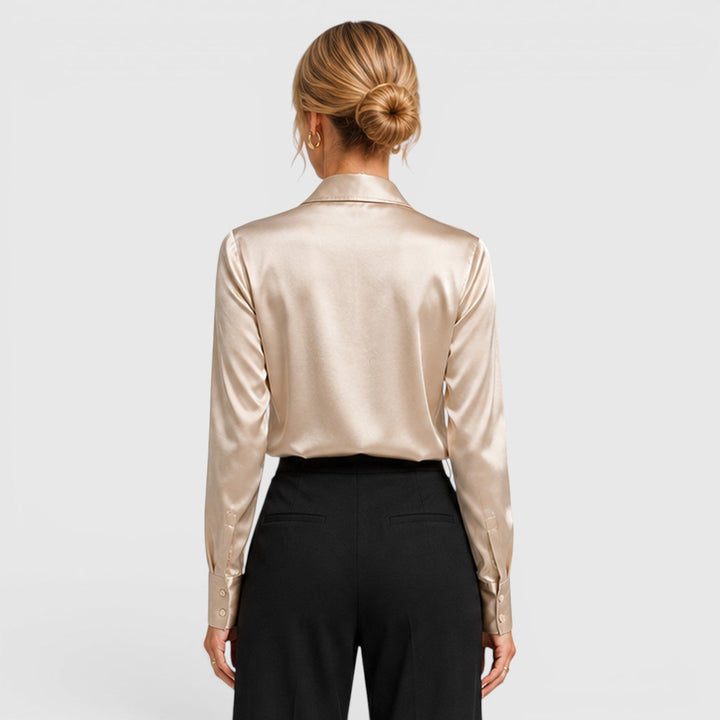 Women's Elegant Lightweight Satin Blouse