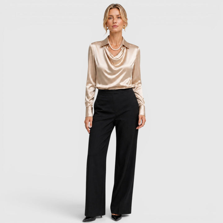 Women's Elegant Lightweight Satin Blouse
