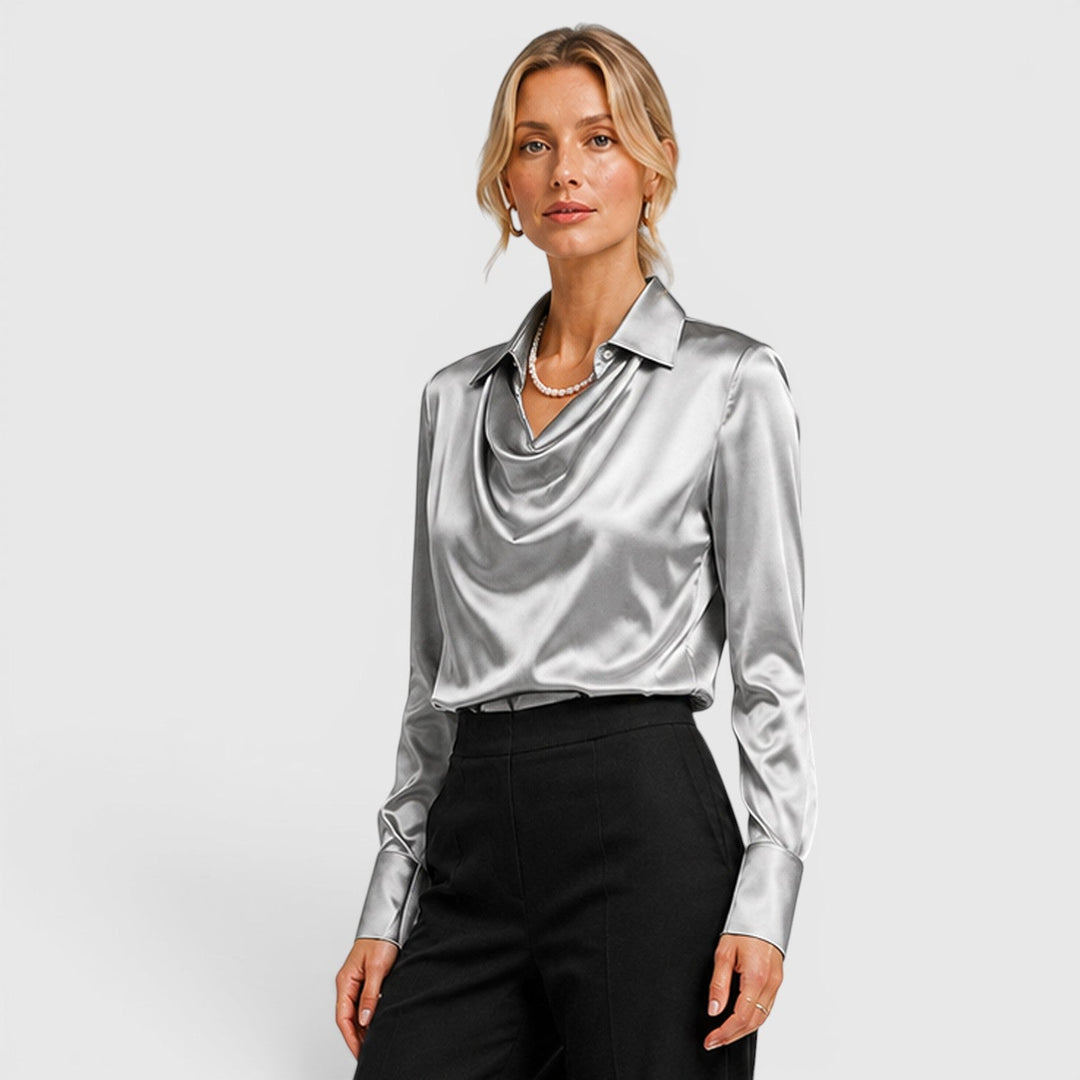 Women's Elegant Lightweight Satin Blouse