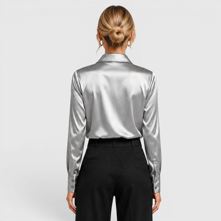 Women's Elegant Lightweight Satin Blouse