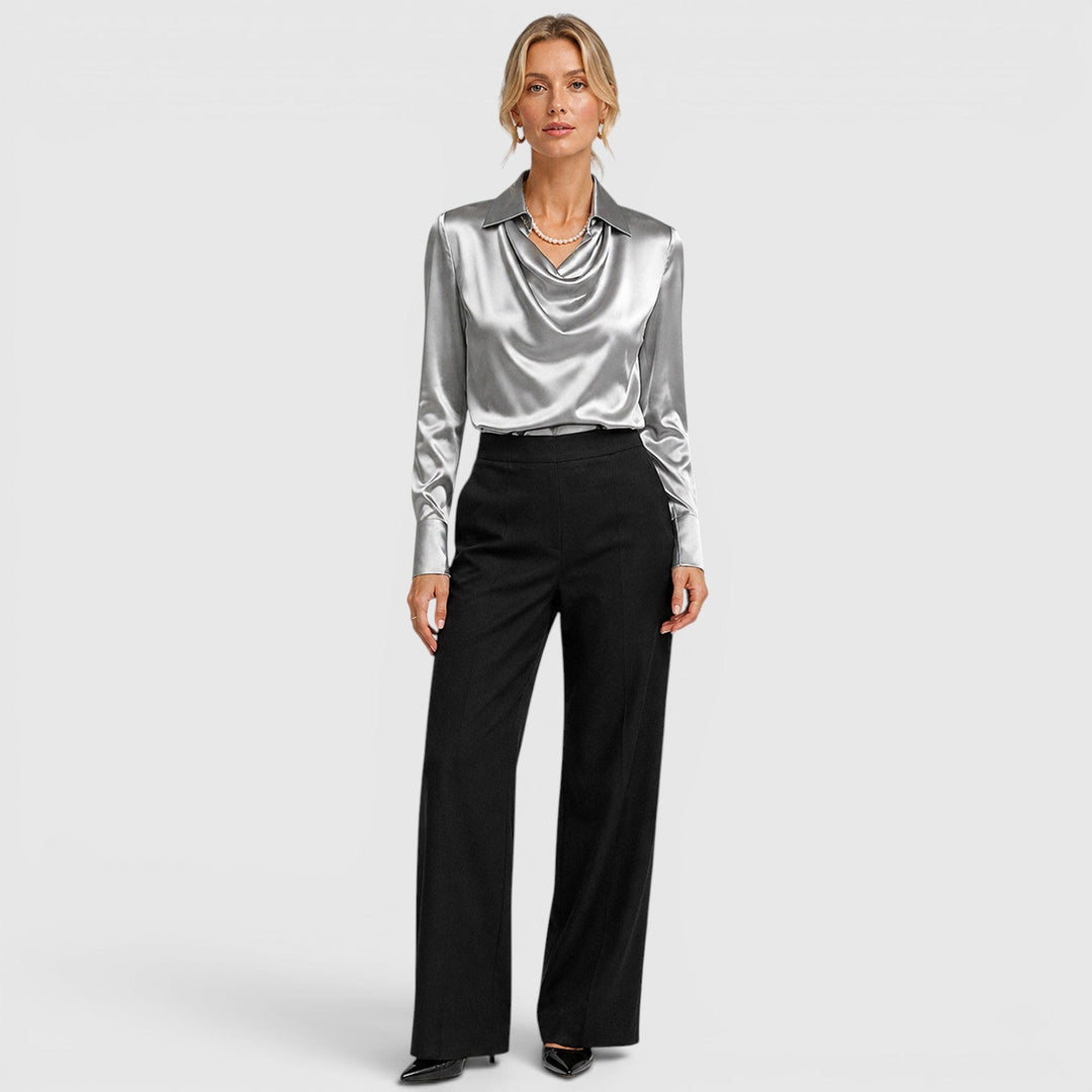 Women's Elegant Lightweight Satin Blouse