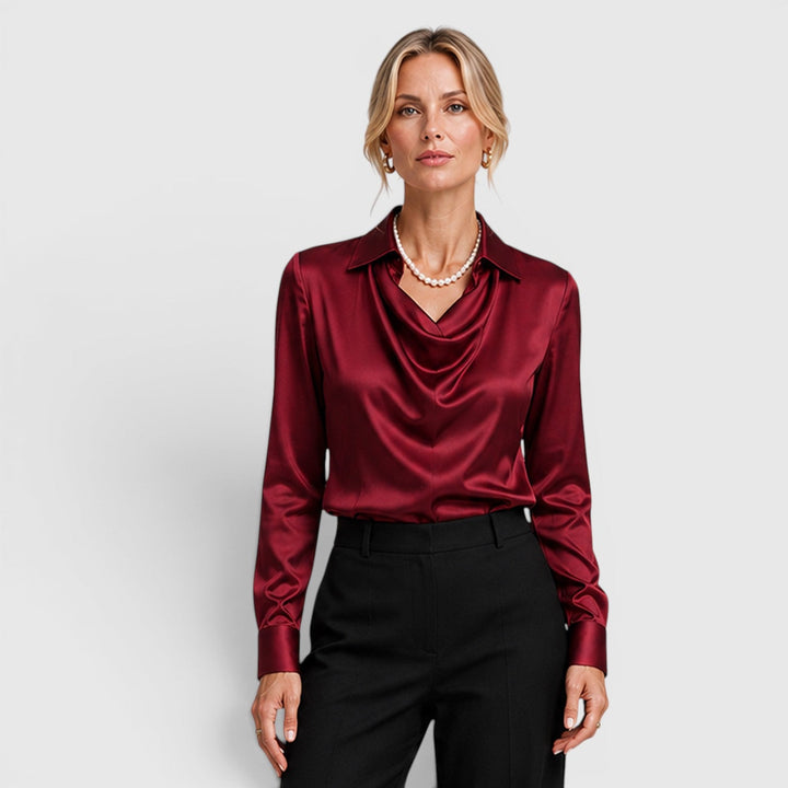 Women's Elegant Lightweight Satin Blouse
