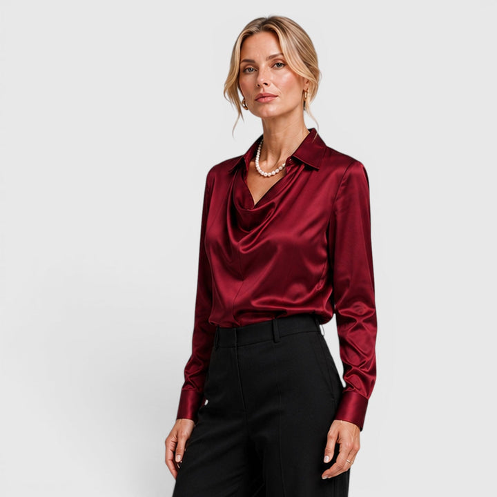 Women's Elegant Lightweight Satin Blouse