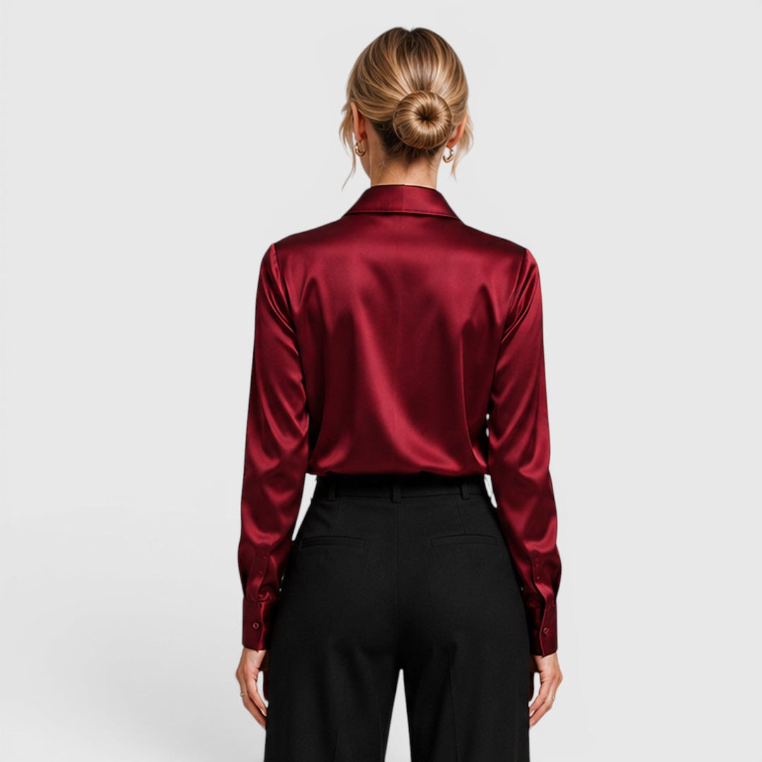 Women's Elegant Lightweight Satin Blouse