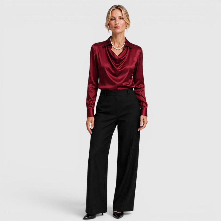 Women's Elegant Lightweight Satin Blouse