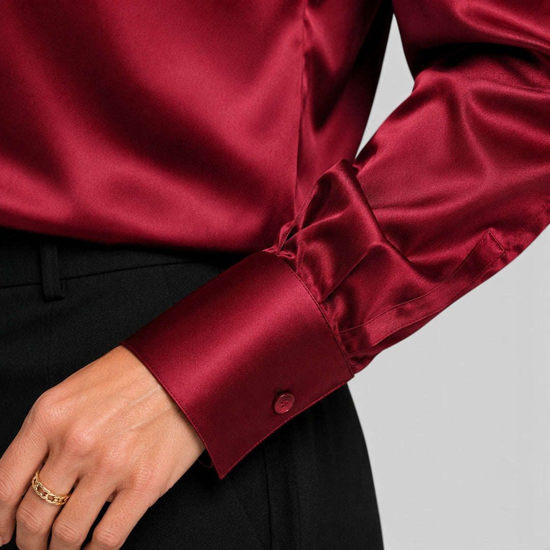 Women's Elegant Lightweight Satin Blouse