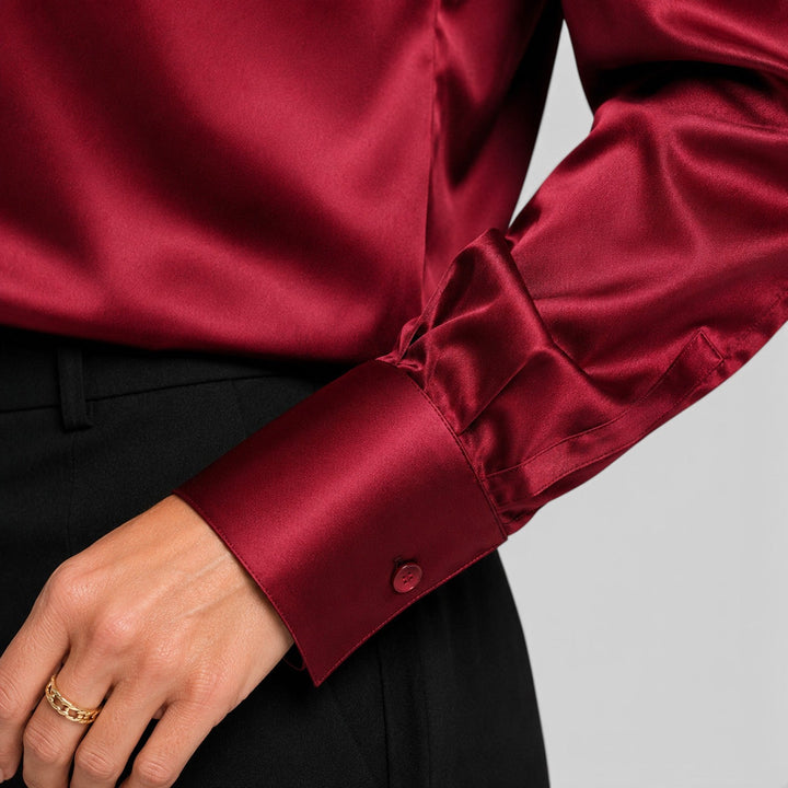 Women's Elegant Lightweight Satin Blouse
